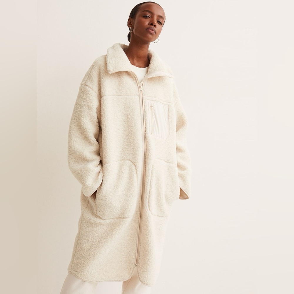 H&M Cozy Cream Sherpa Women's Jacket